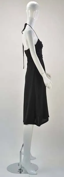 1970s Black Biba Dress