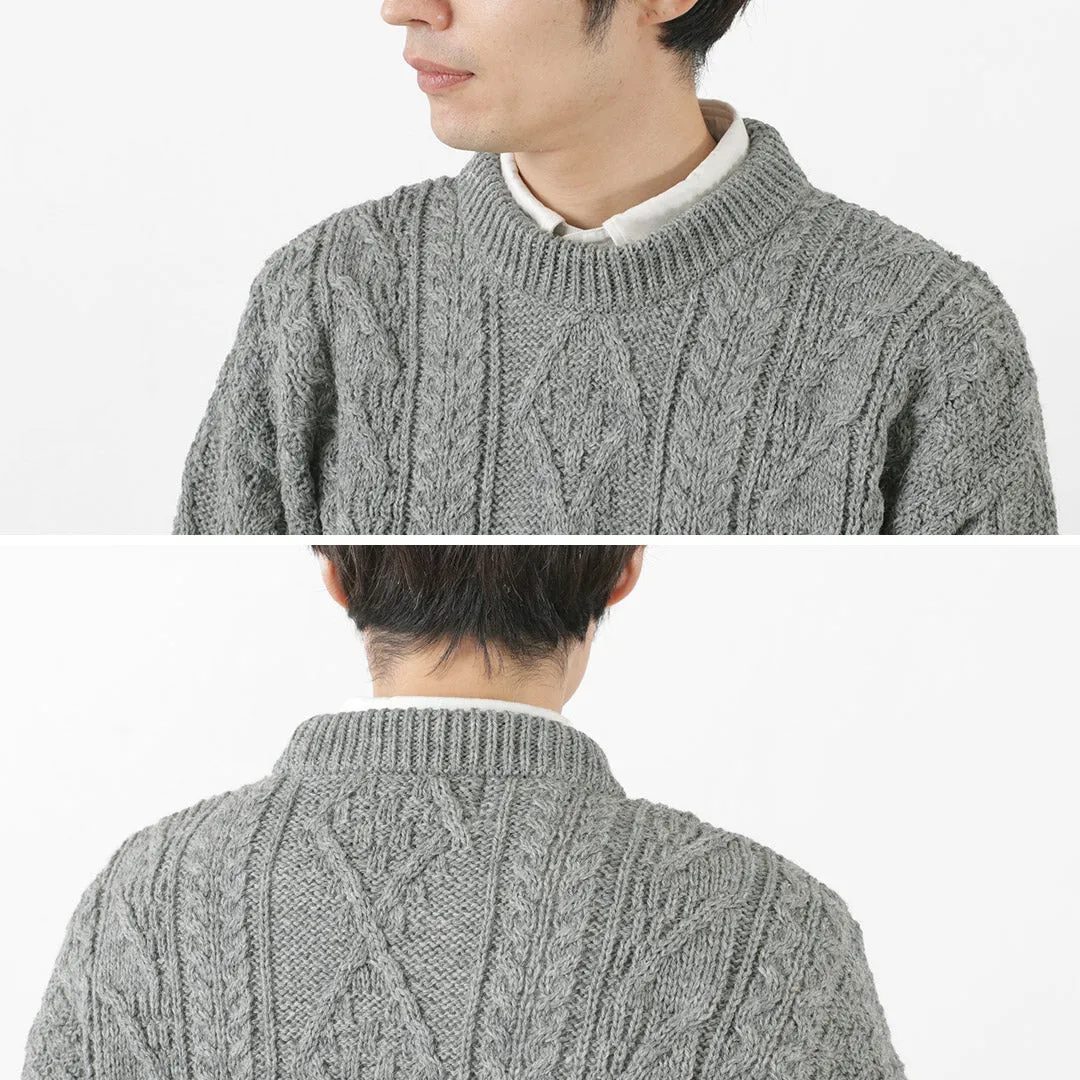 【50％OFF】OLD DERBY KNITWEAR（オールドダービーニットウェア） アラン クループルオーバー