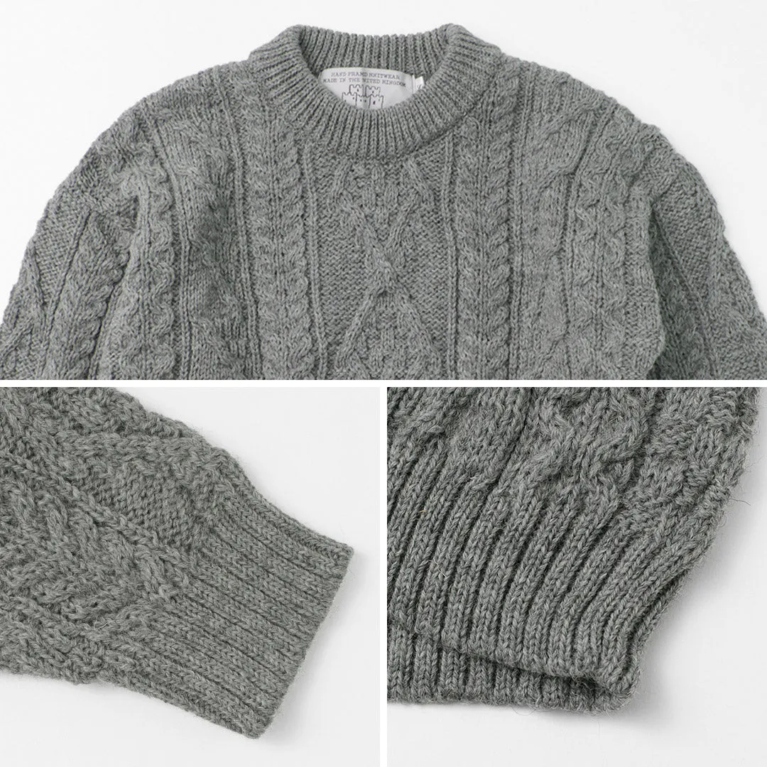 【50％OFF】OLD DERBY KNITWEAR（オールドダービーニットウェア） アラン クループルオーバー