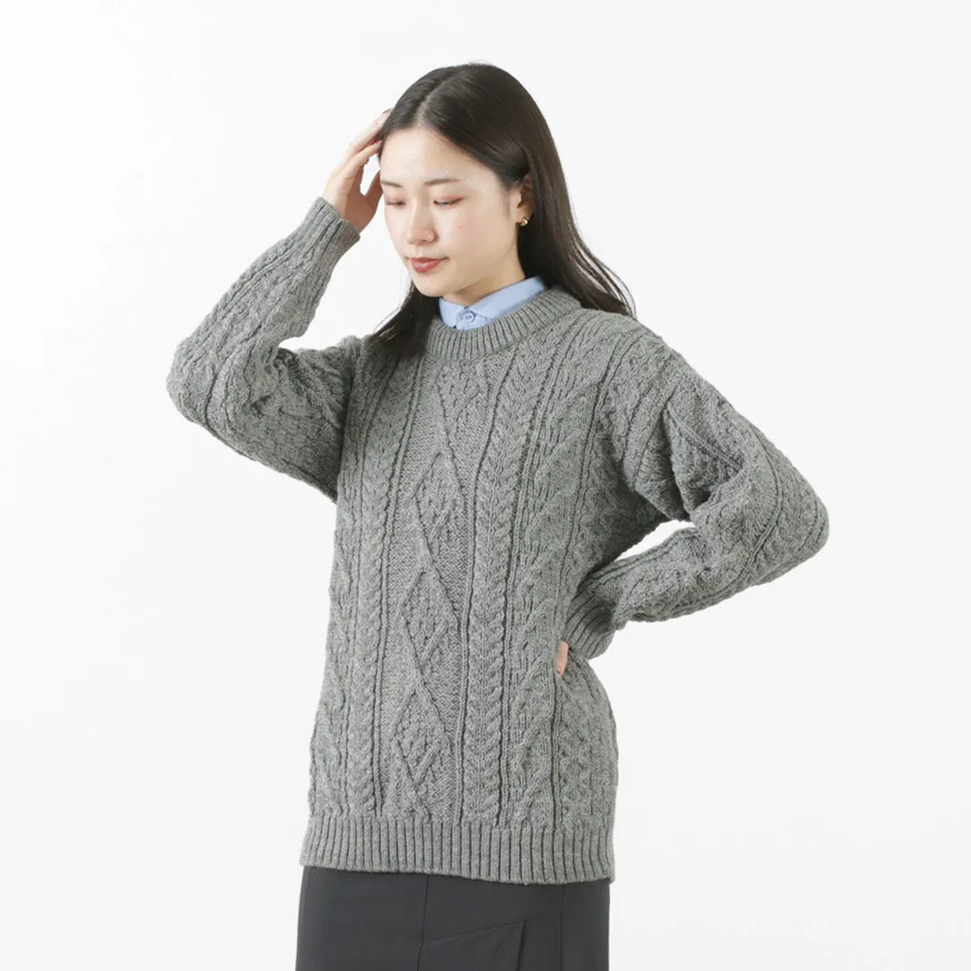 【50％OFF】OLD DERBY KNITWEAR（オールドダービーニットウェア） アラン クループルオーバー