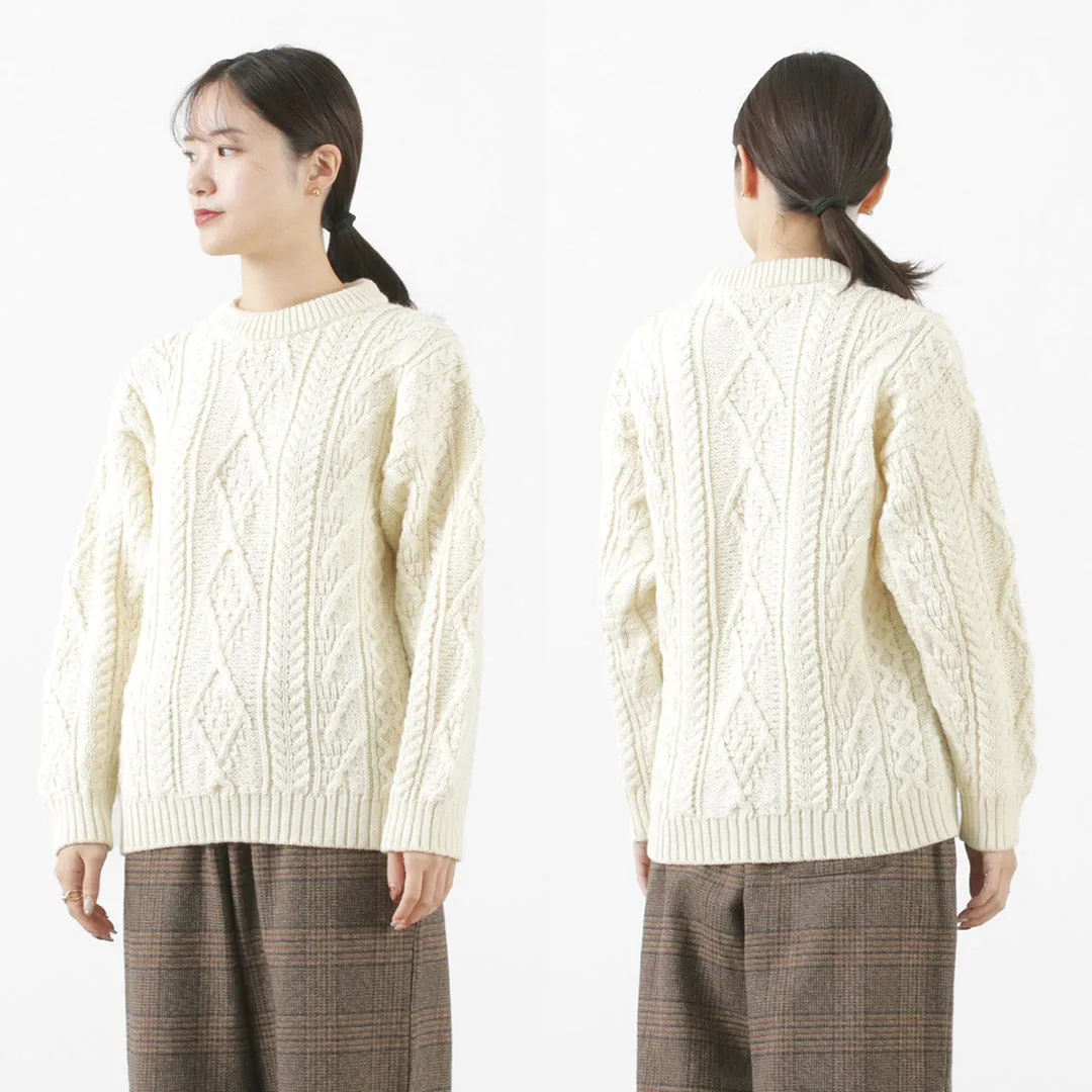 【50％OFF】OLD DERBY KNITWEAR（オールドダービーニットウェア） アラン クループルオーバー