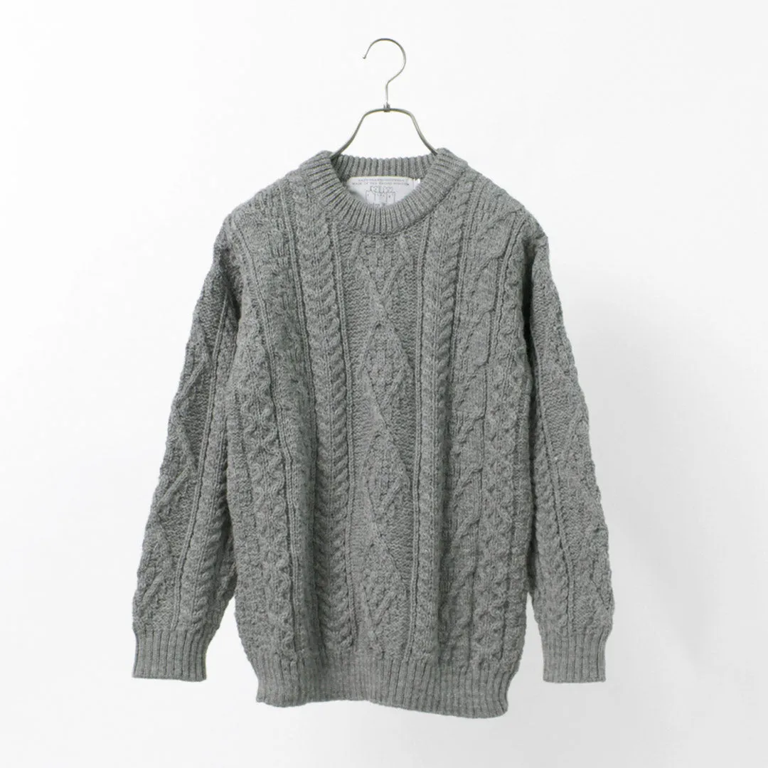 【50％OFF】OLD DERBY KNITWEAR（オールドダービーニットウェア） アラン クループルオーバー