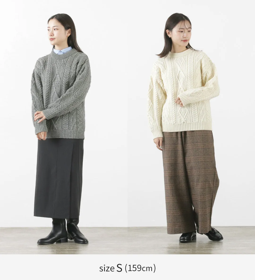 【50％OFF】OLD DERBY KNITWEAR（オールドダービーニットウェア） アラン クループルオーバー