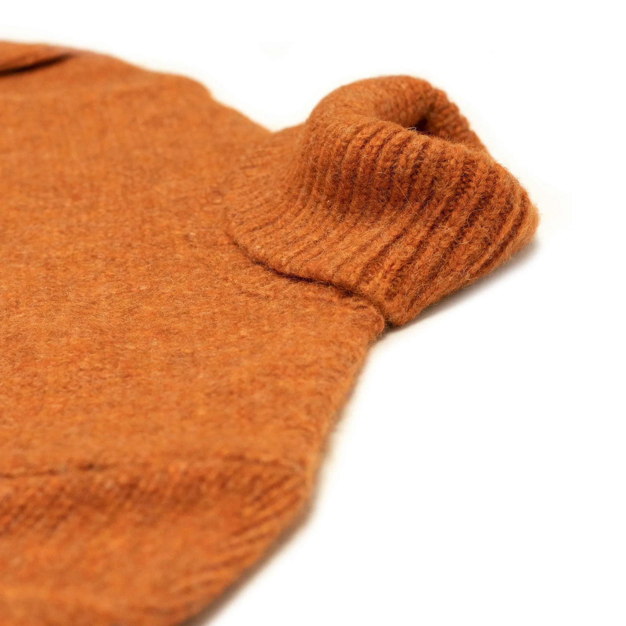 AAmintore wool turtleneck sweater in tangerine alpaca mix