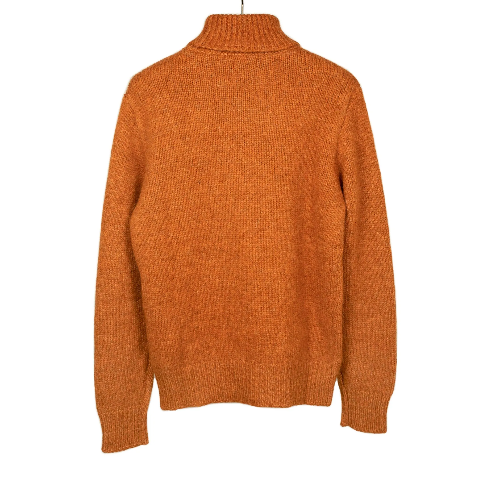 AAmintore wool turtleneck sweater in tangerine alpaca mix