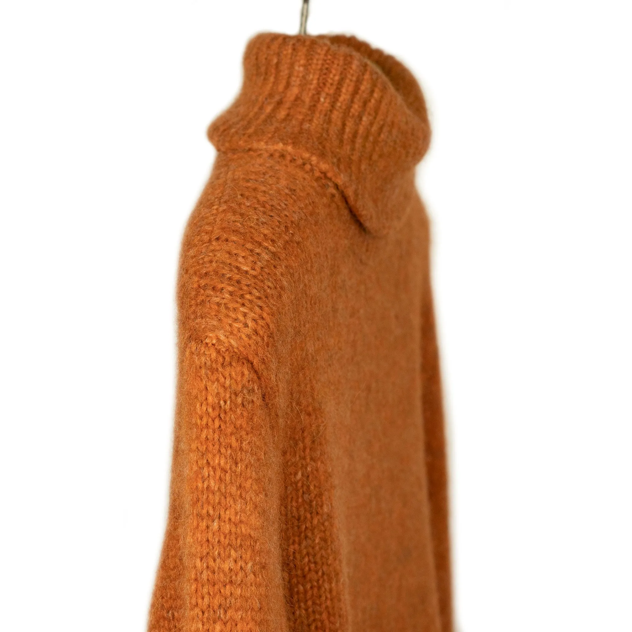 AAmintore wool turtleneck sweater in tangerine alpaca mix