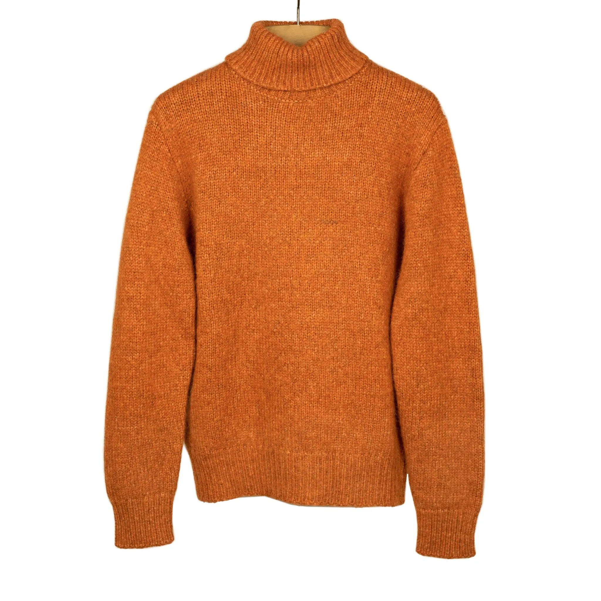 AAmintore wool turtleneck sweater in tangerine alpaca mix