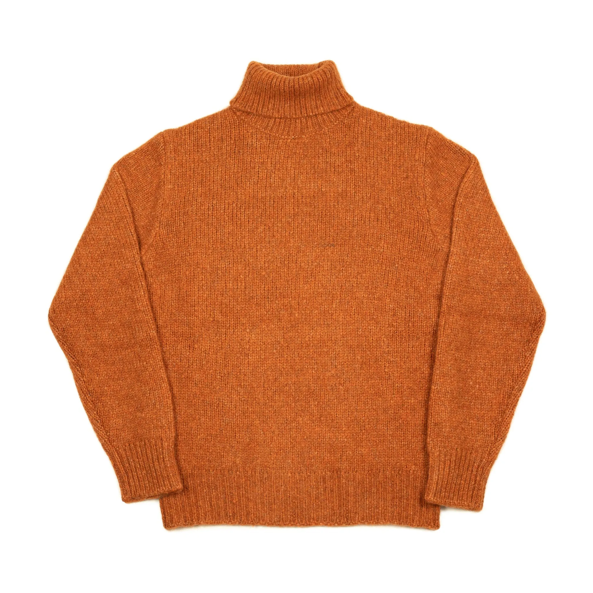 AAmintore wool turtleneck sweater in tangerine alpaca mix