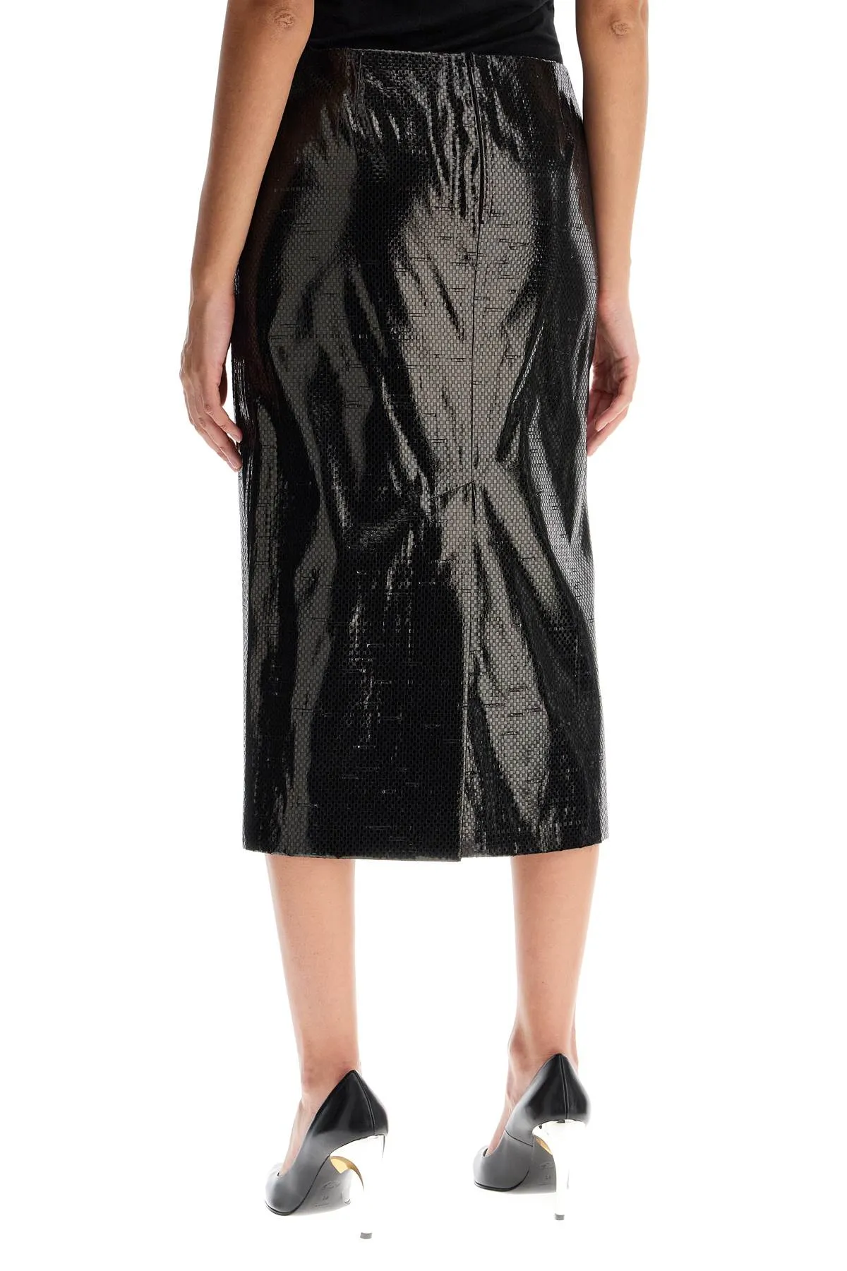 Alexander Mcqueen silk tarpaulin skirt