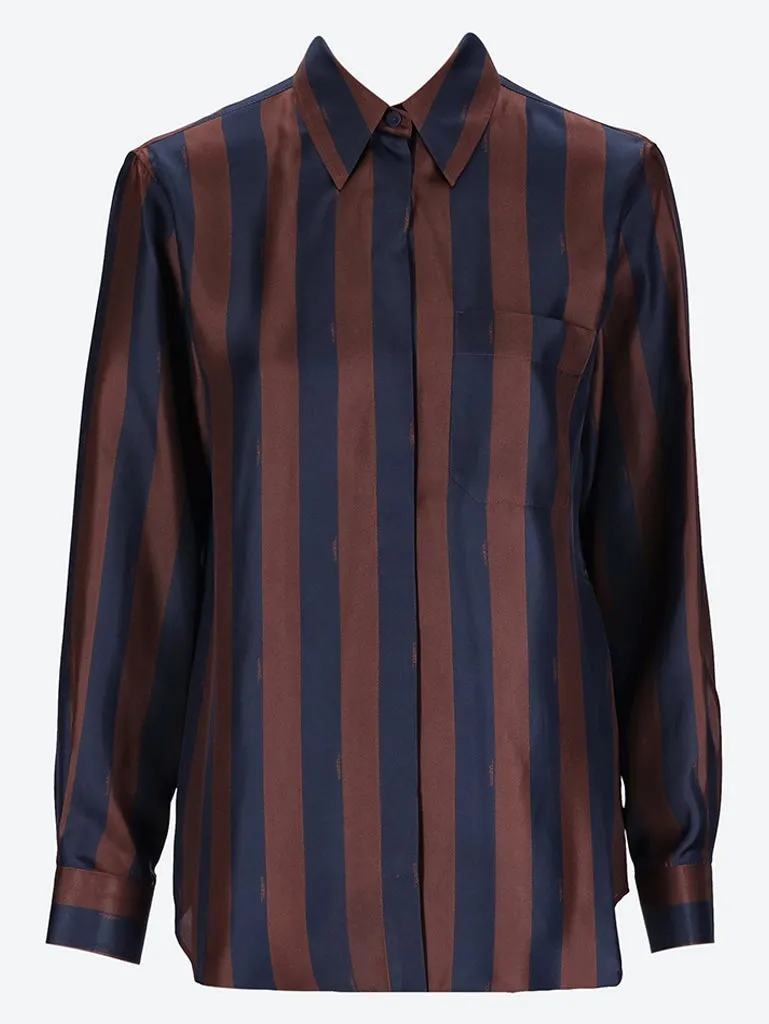 All over pequin silk shirt