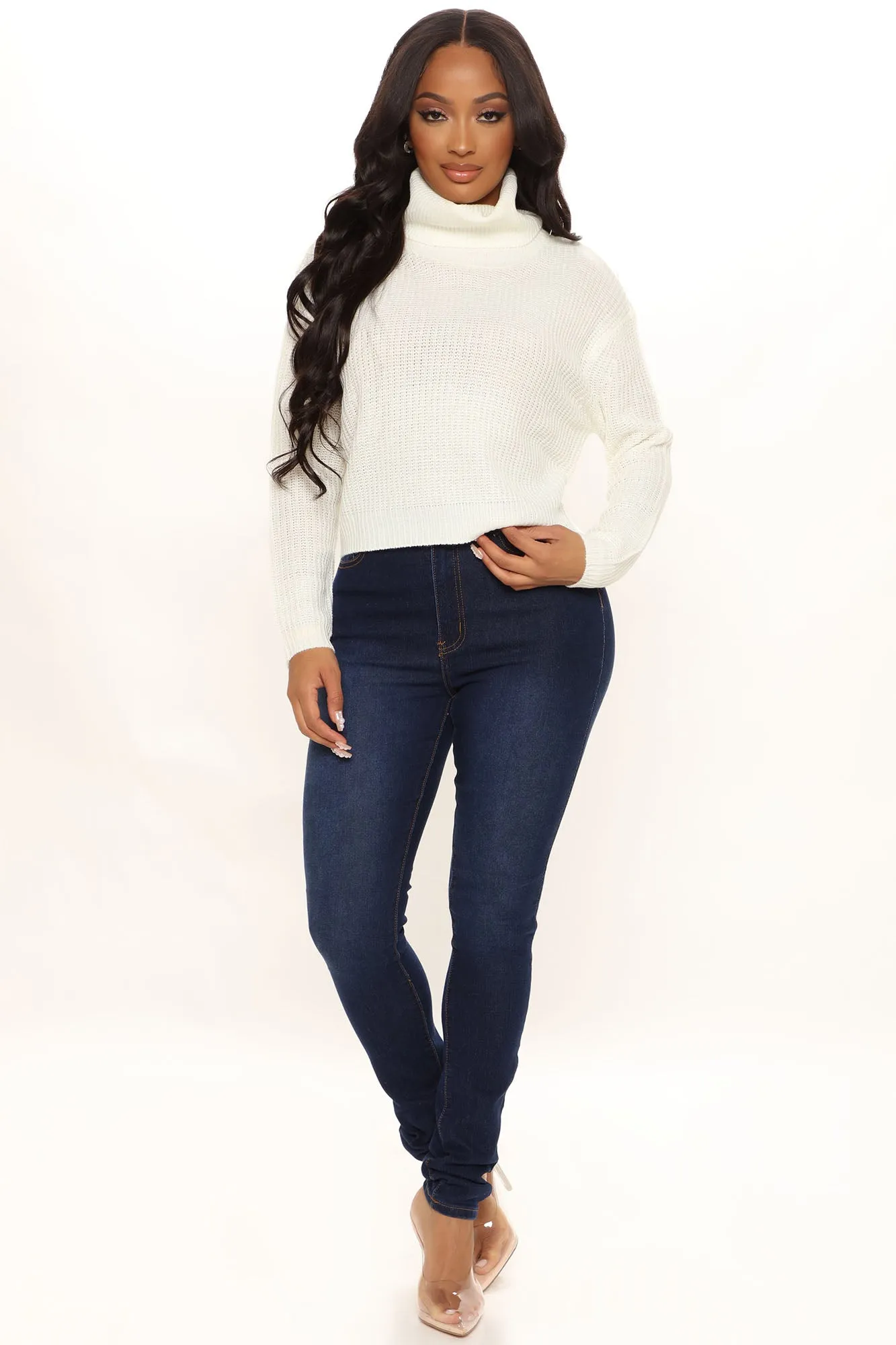 Autumn Breeze Turtleneck Sweater - Ivory