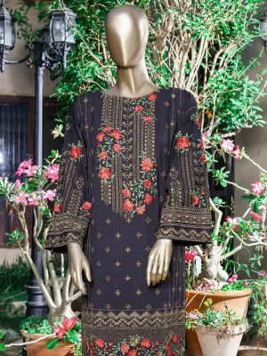 Bin Saeed Embroidered Tunic Silk Stitched Kurti Vol-17 Collection’2021-HEFS-3013-Black