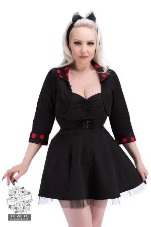 Black Red Polka Dot Bolero