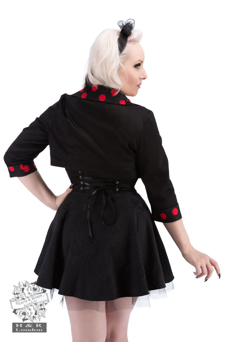 Black Red Polka Dot Bolero