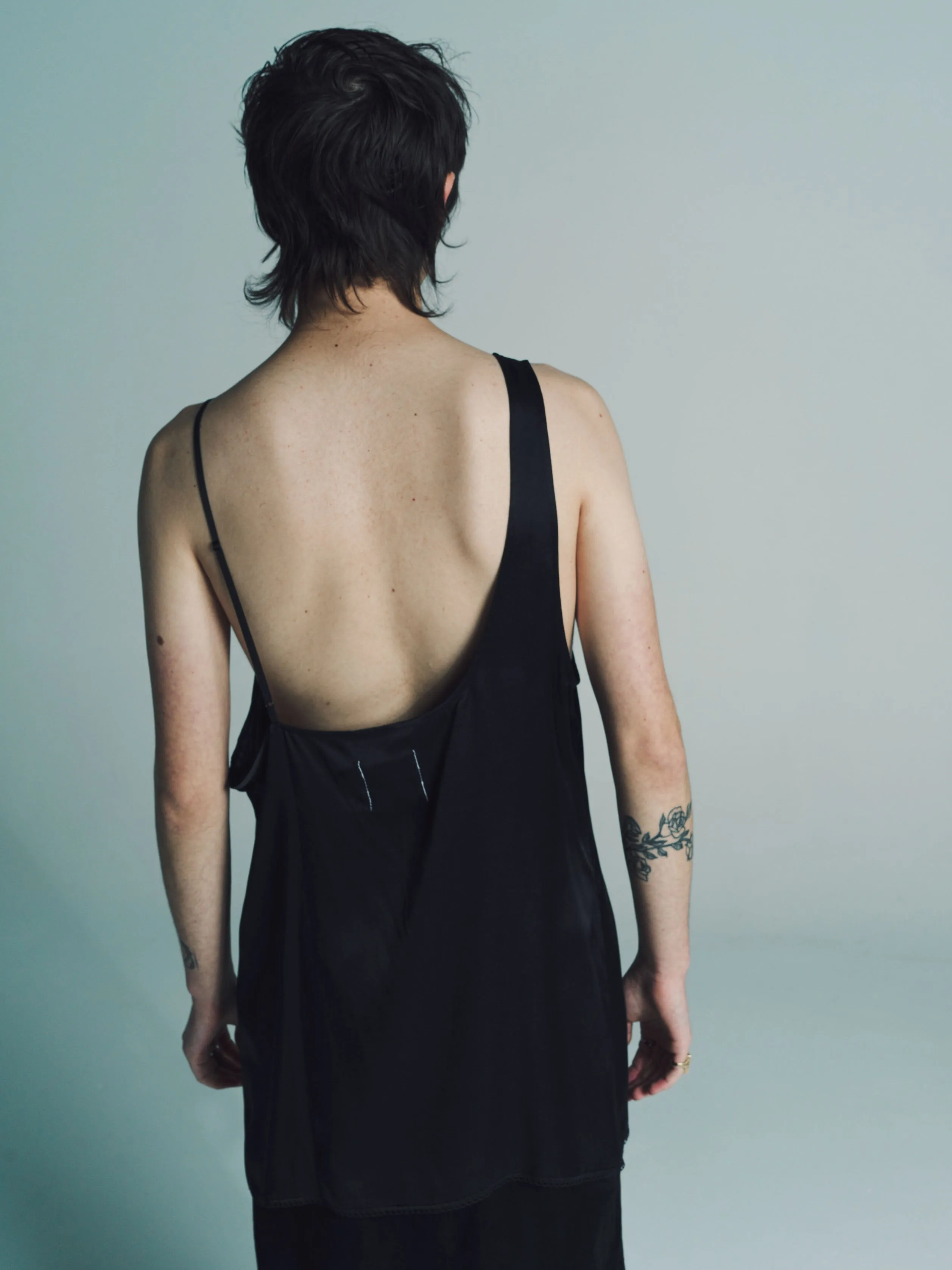 Black Silk Slip Dress