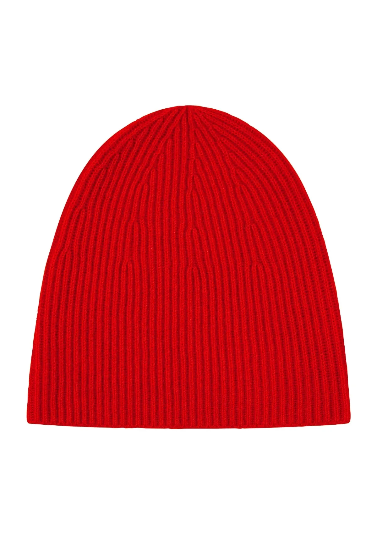 Cashmere Beanie in Postbox Red