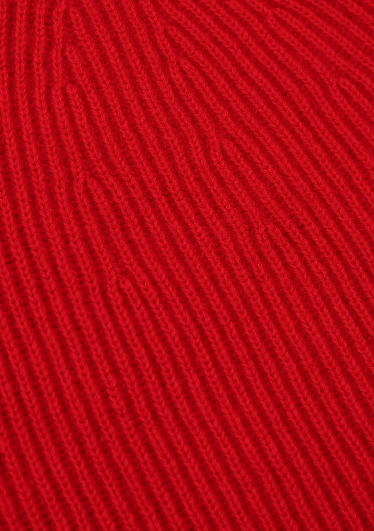 Cashmere Beanie in Postbox Red