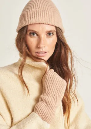 Cashmere Beanie in Toffee