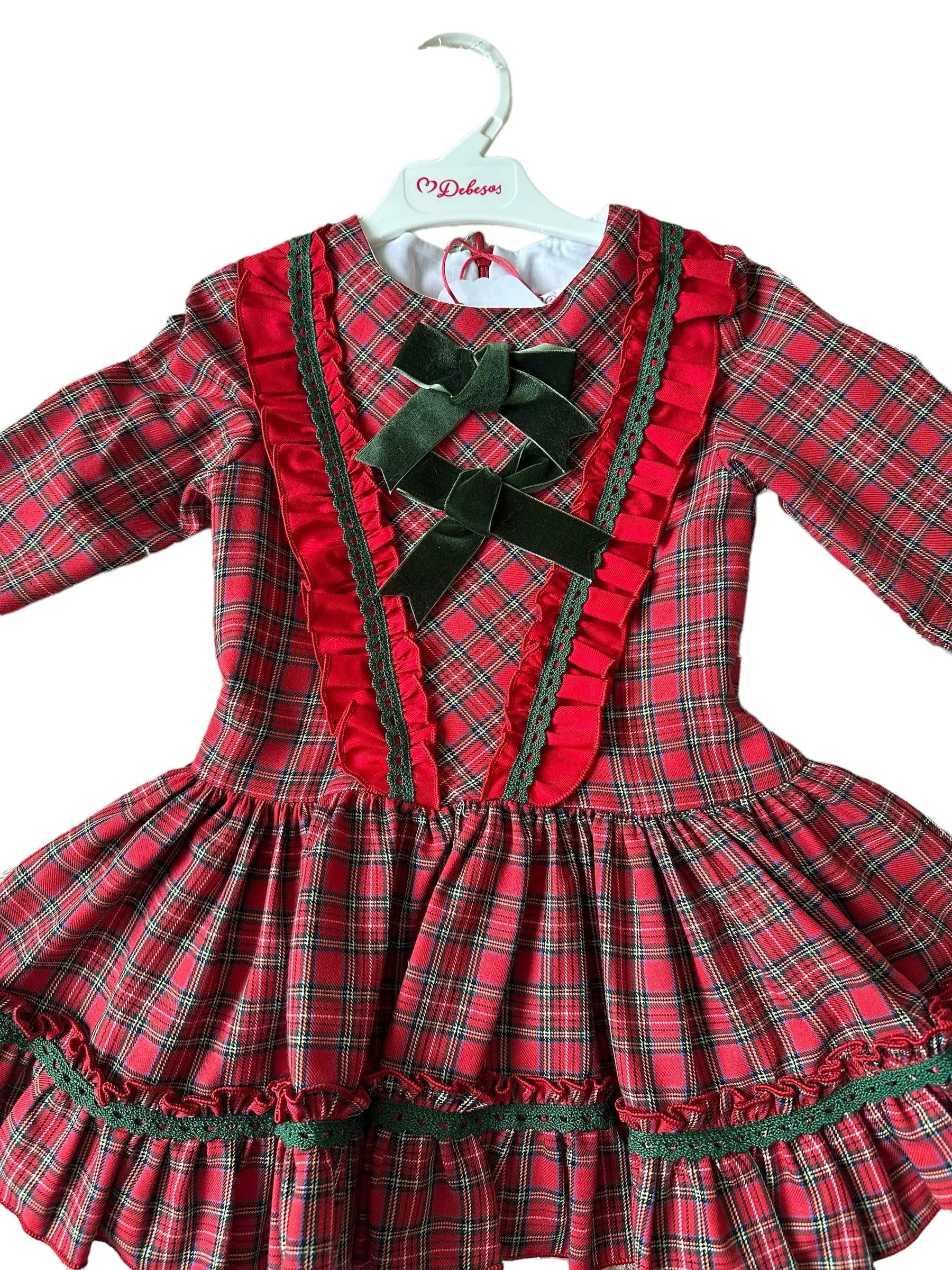 CLEARANCE SALE - Debesos AW23 - Girls Red Tartan Dress