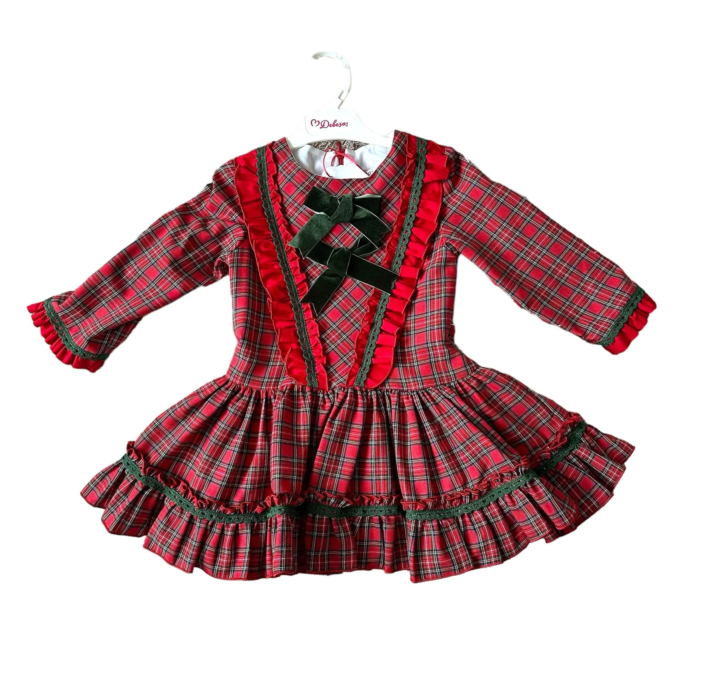 CLEARANCE SALE - Debesos AW23 - Girls Red Tartan Dress