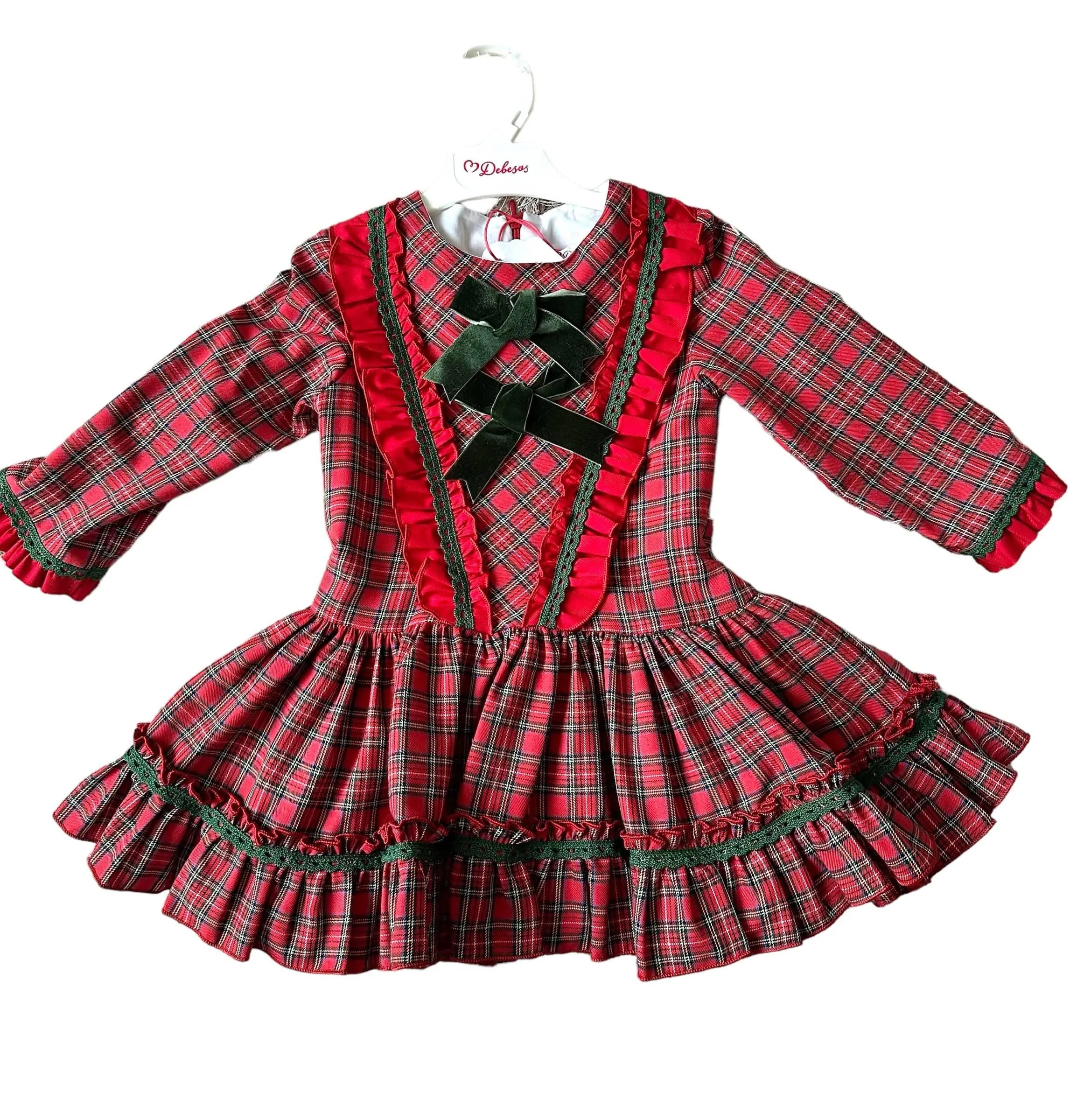 CLEARANCE SALE - Debesos AW23 - Girls Red Tartan Dress