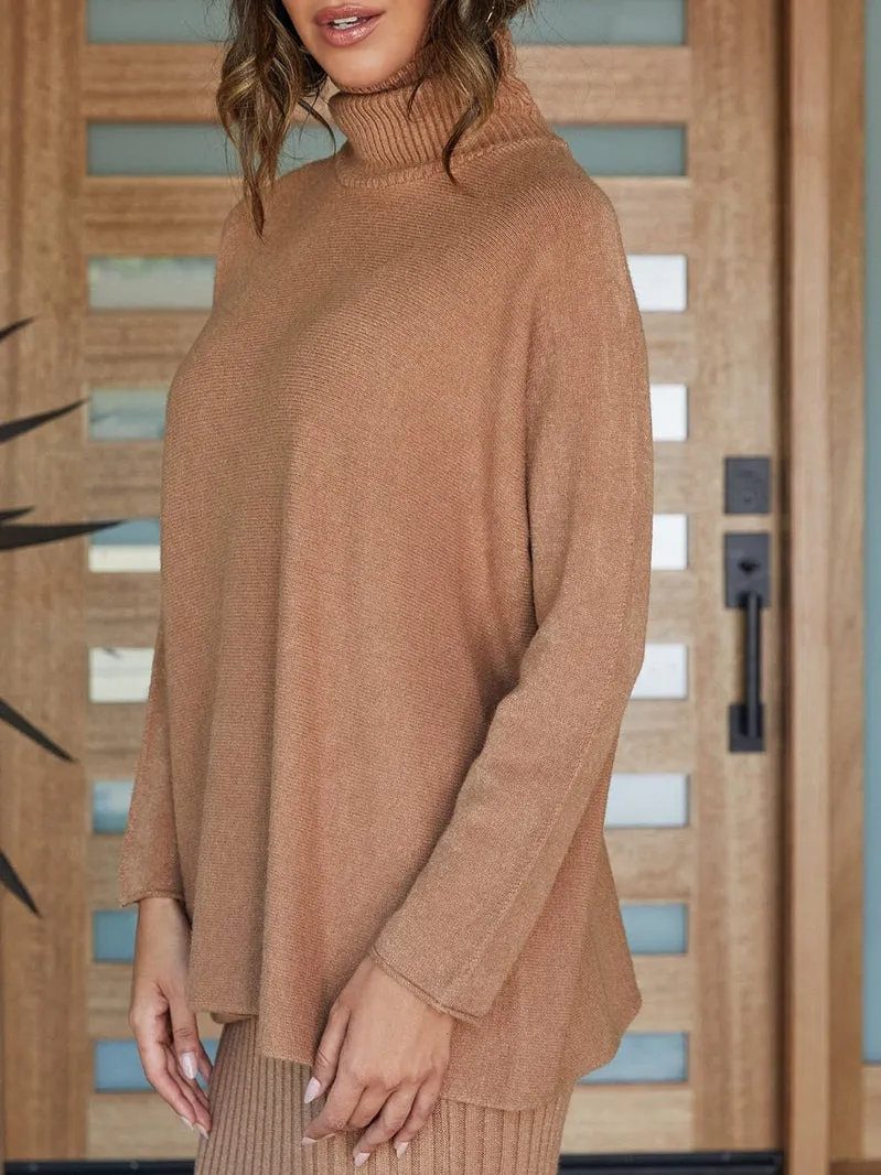 Cove Turtleneck Sweater - Camel