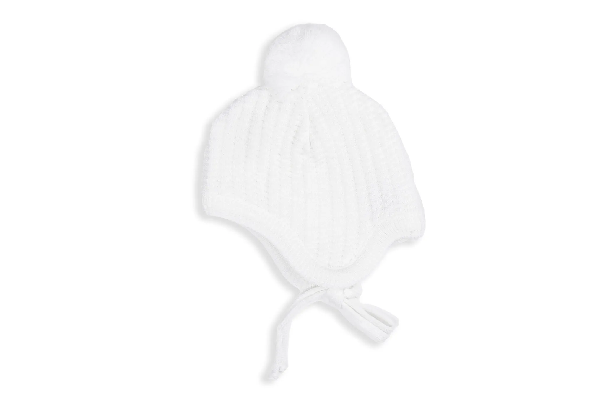 Cream Merino Wool Knit Hat