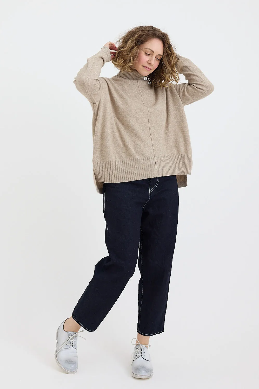 CT Plage - High Neck Longsleeve Pullover - Cashmere Raccoon