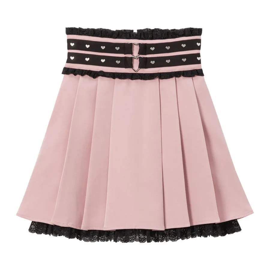 Dear My Love jirai kei heart stud skirt