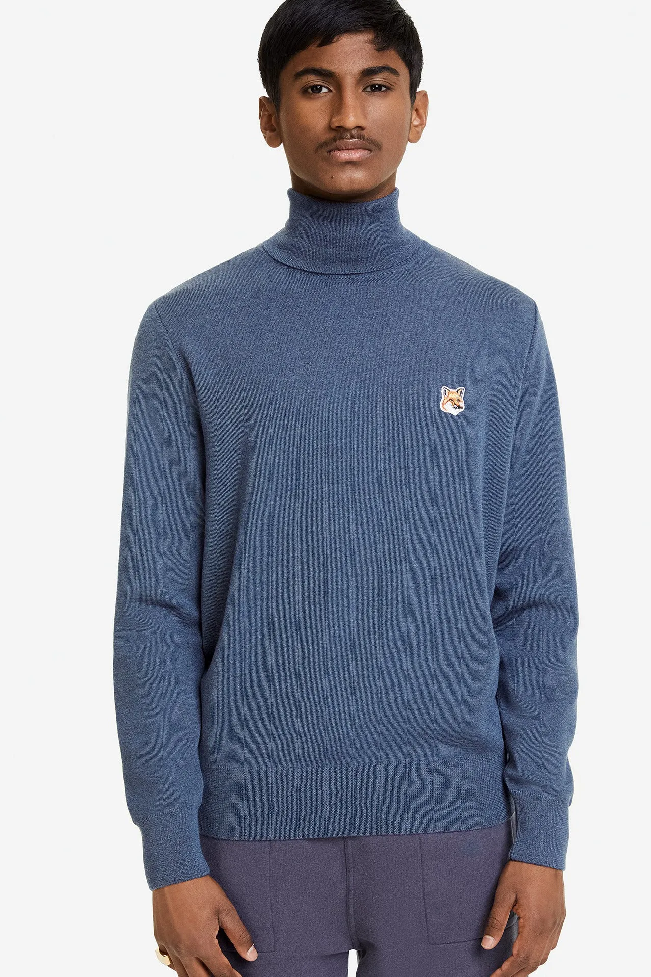 Fox Head Patch Turtleneck Pullover