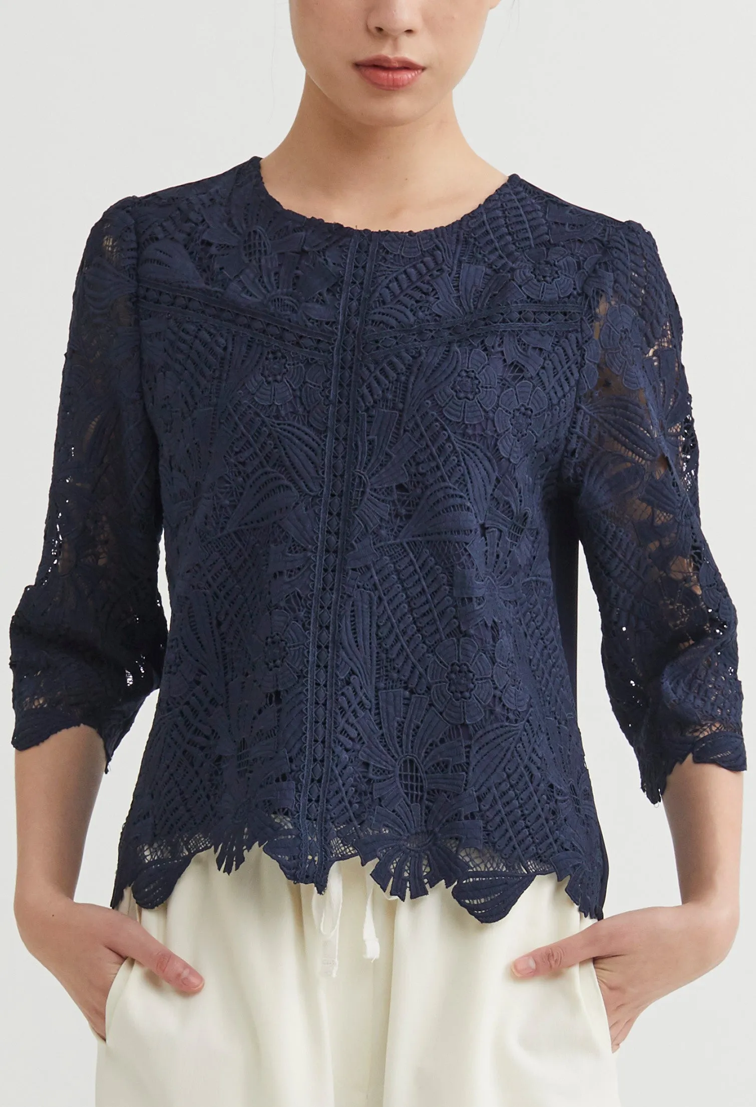 Guipure Lace Top