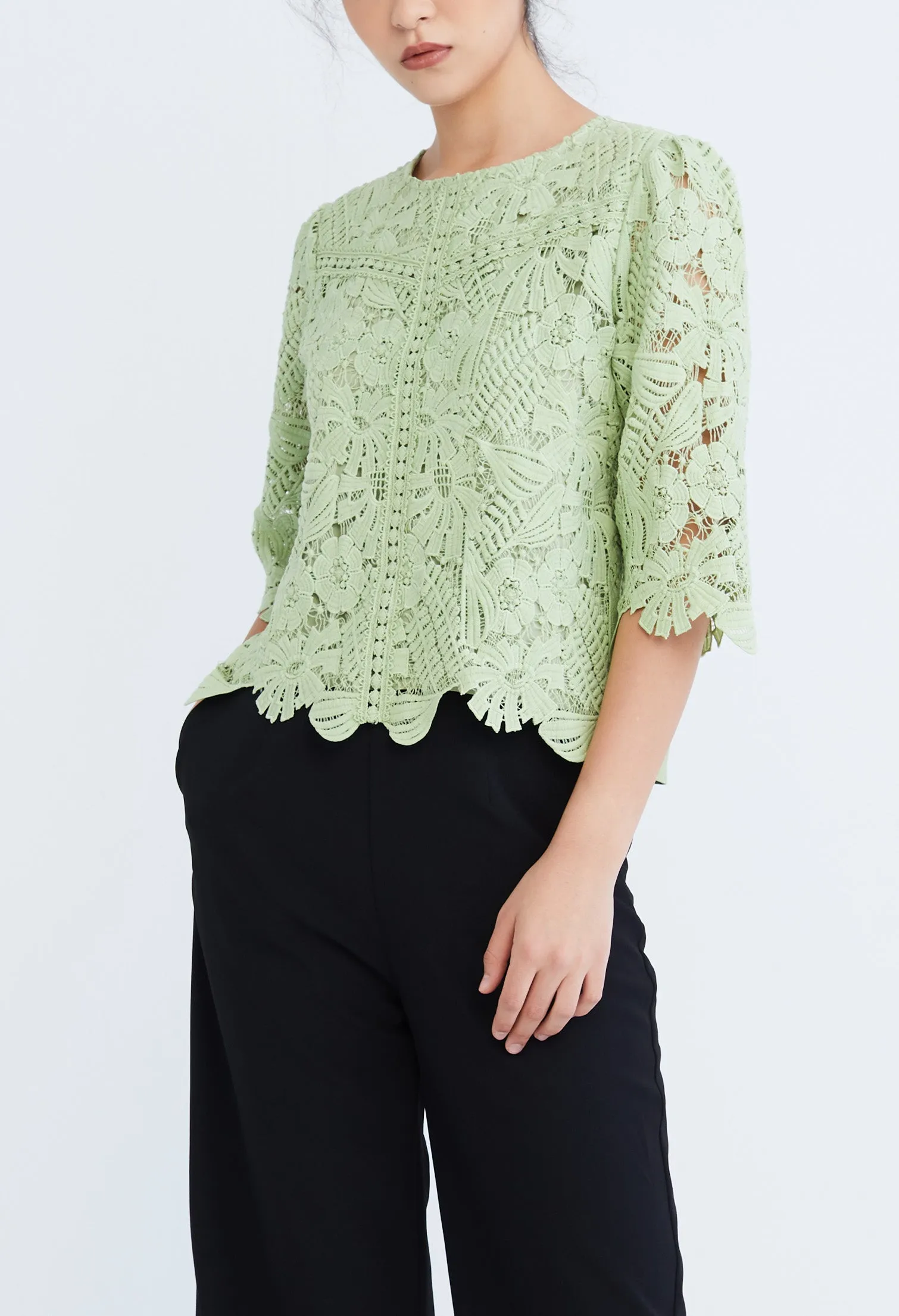 Guipure Lace Top