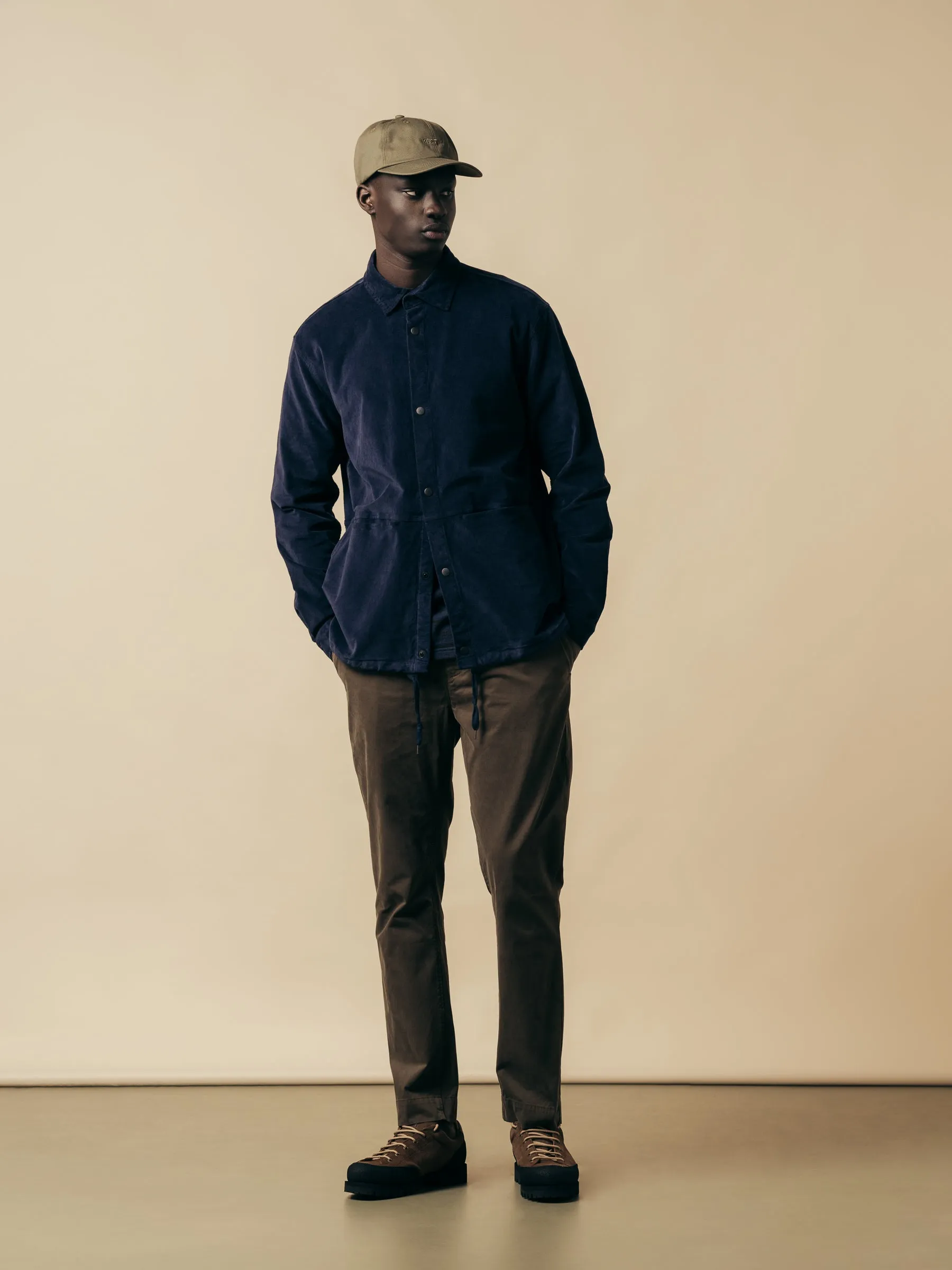 Inverness Trouser In Dark Olive Cotton Twill