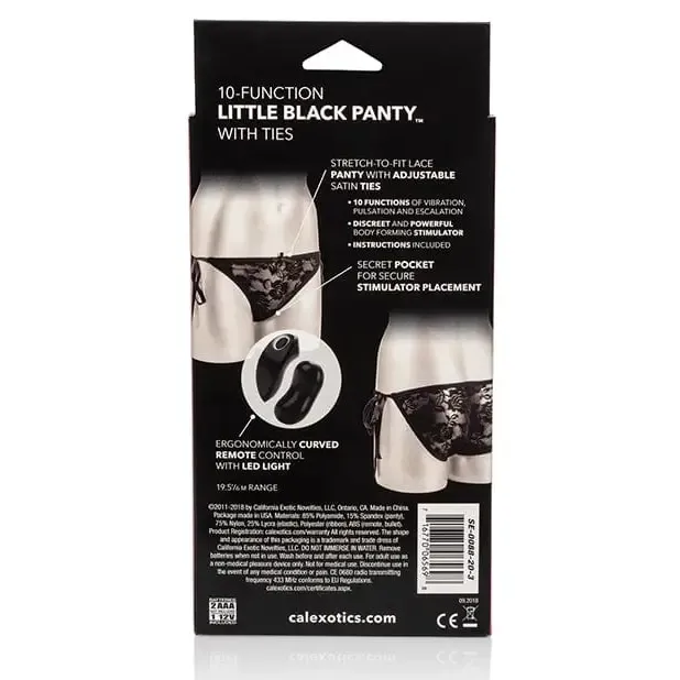 Jack Rabbit Remote Control Little Black Panty - 10 Function