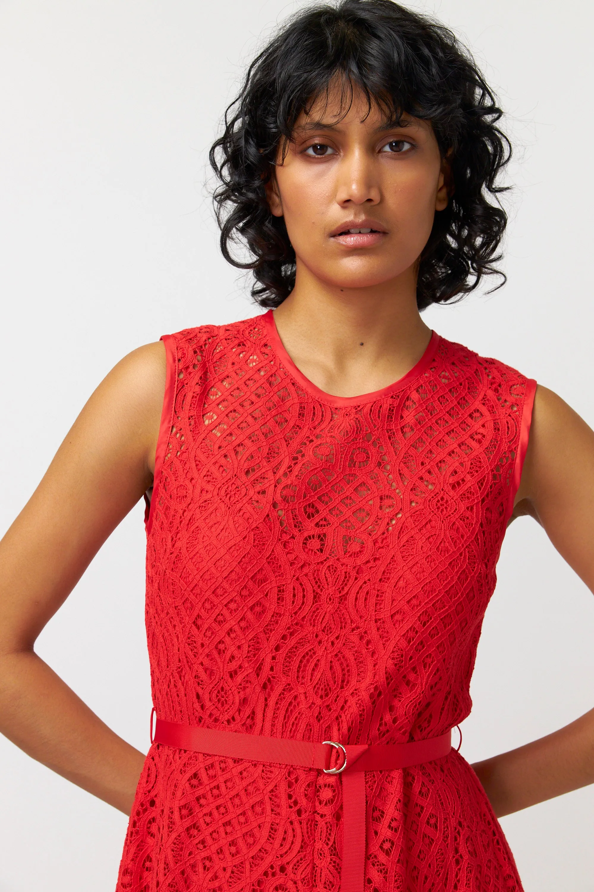 Kate Sylvester Pola Dress - Lace - Tangerine