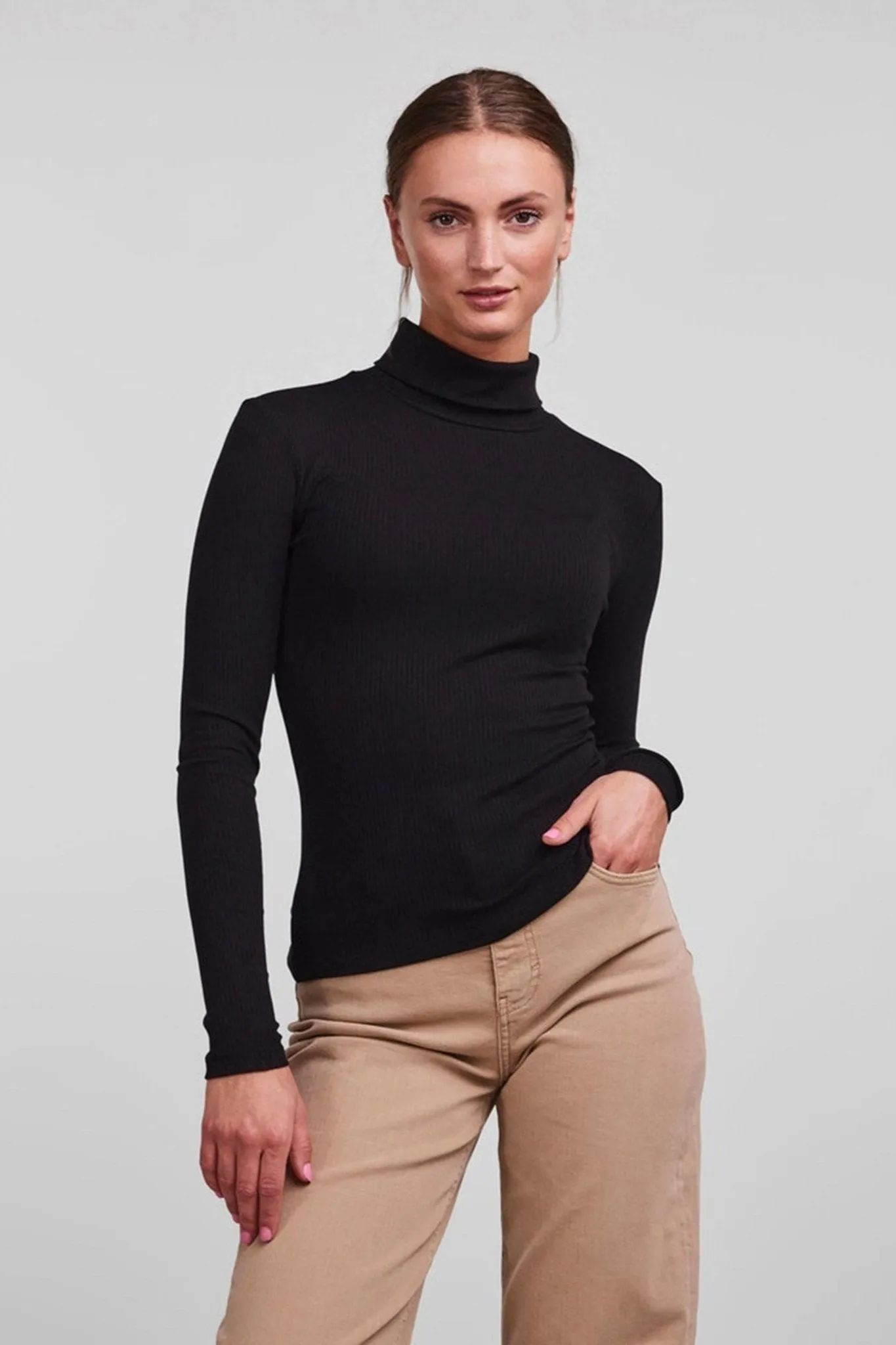 Kitte Rollneck Top - Black