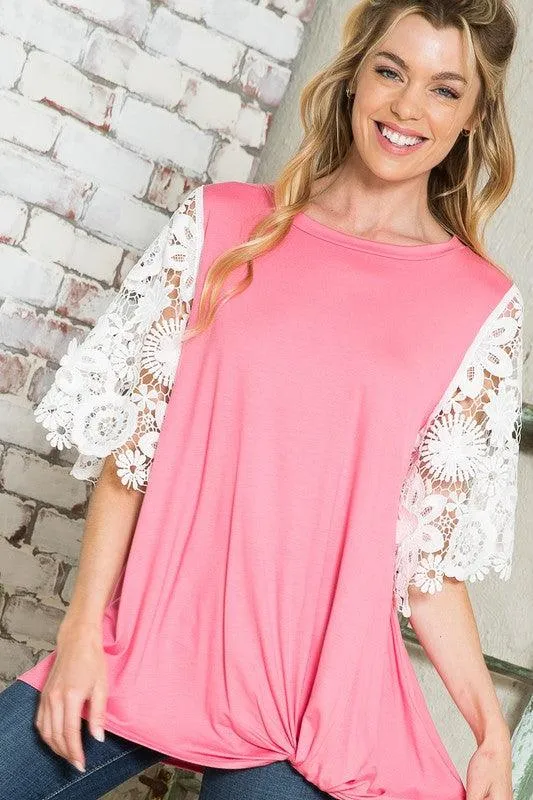 Lace Sleeve Top