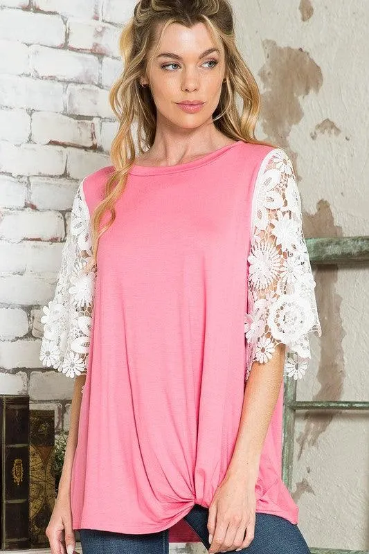 Lace Sleeve Top