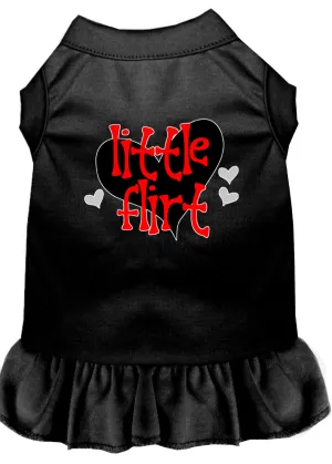 Little Flirt Screen Print Dog Dress Black Xxxl