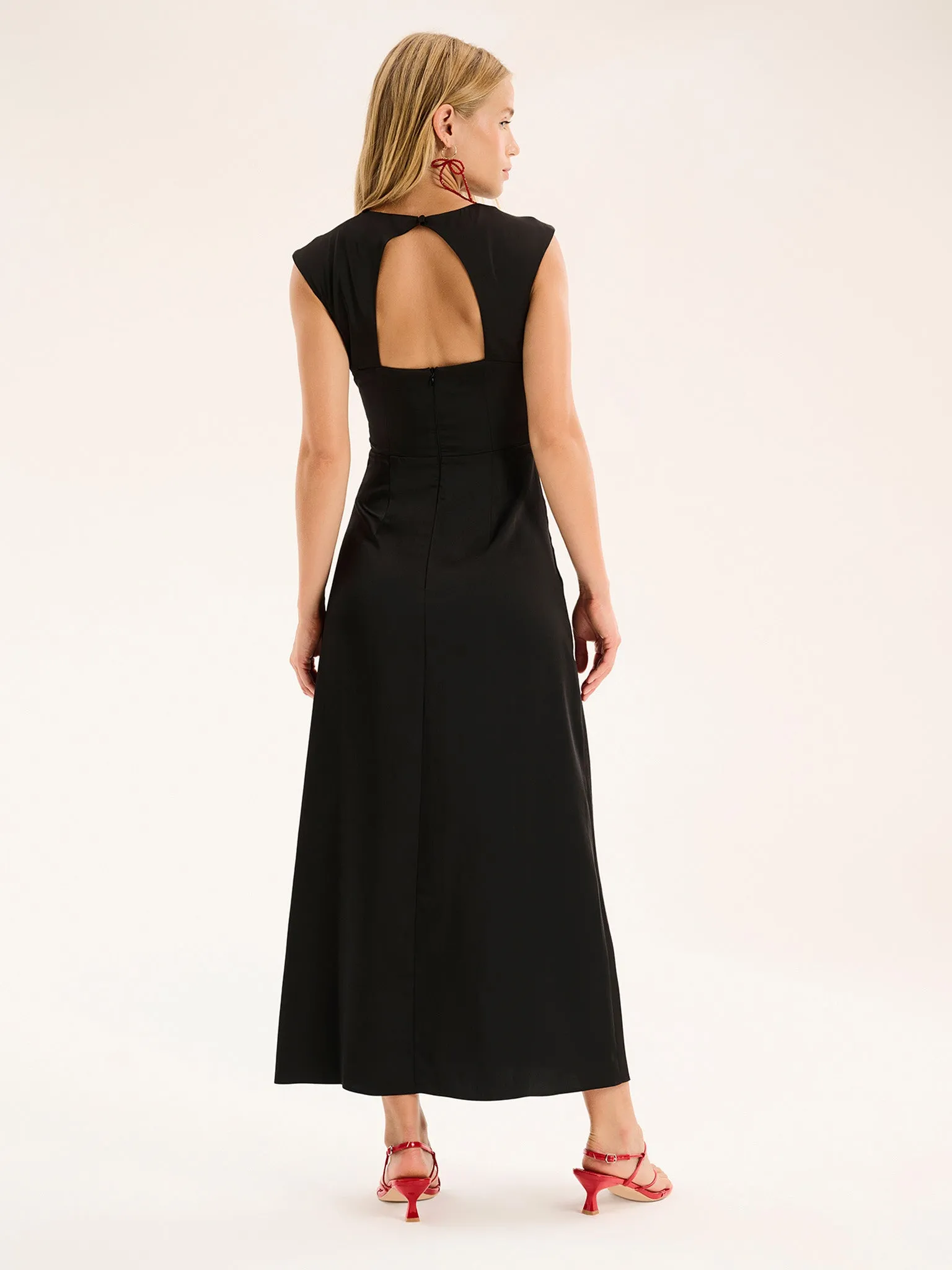 Marin Twist Front Dress in Black