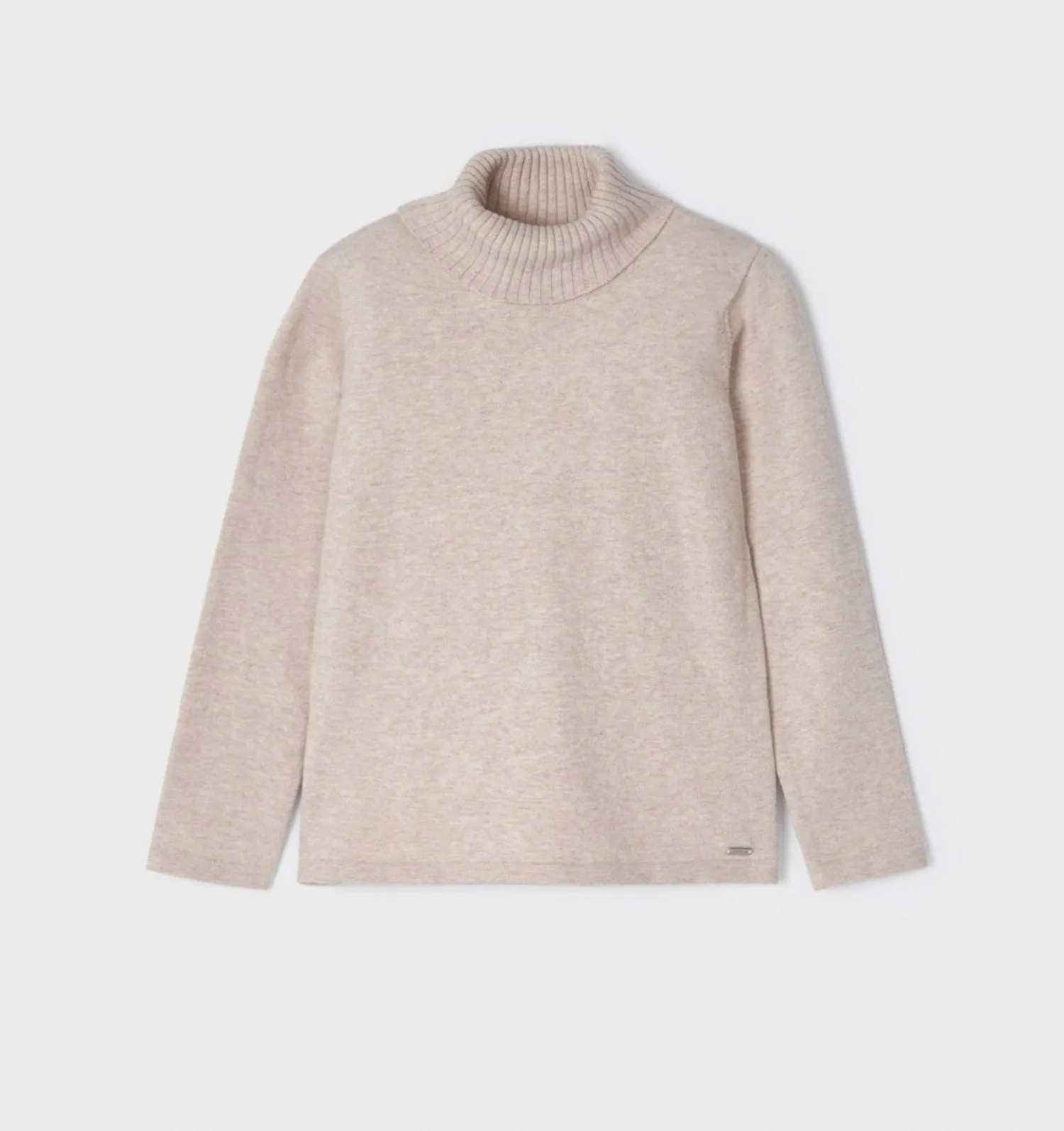 Mayoral Girls ECOFRIENDS Basic Knit Long Sleeve Sepia Turtleneck