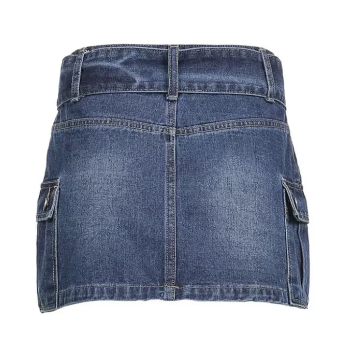 Mercury Rising Y2K Denim Skirt