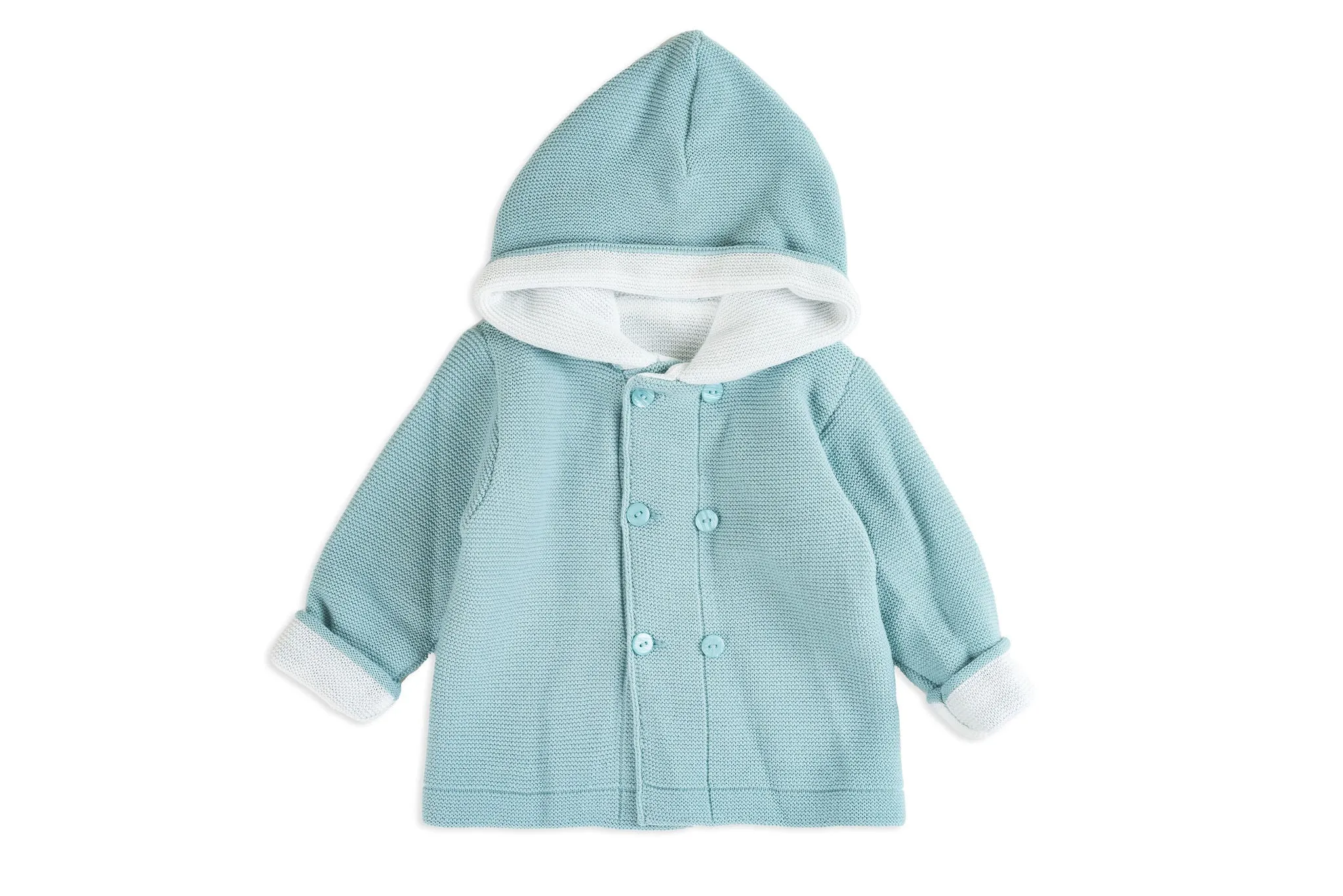 Mint Two-Piece Unisex Hooded Knit Set