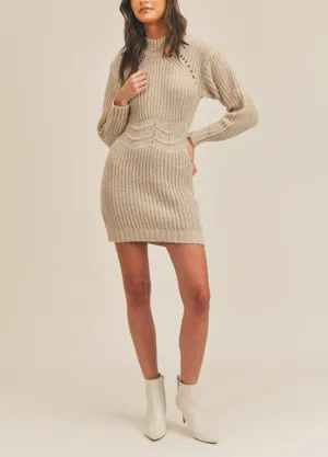 Mock Neck Knit Dress