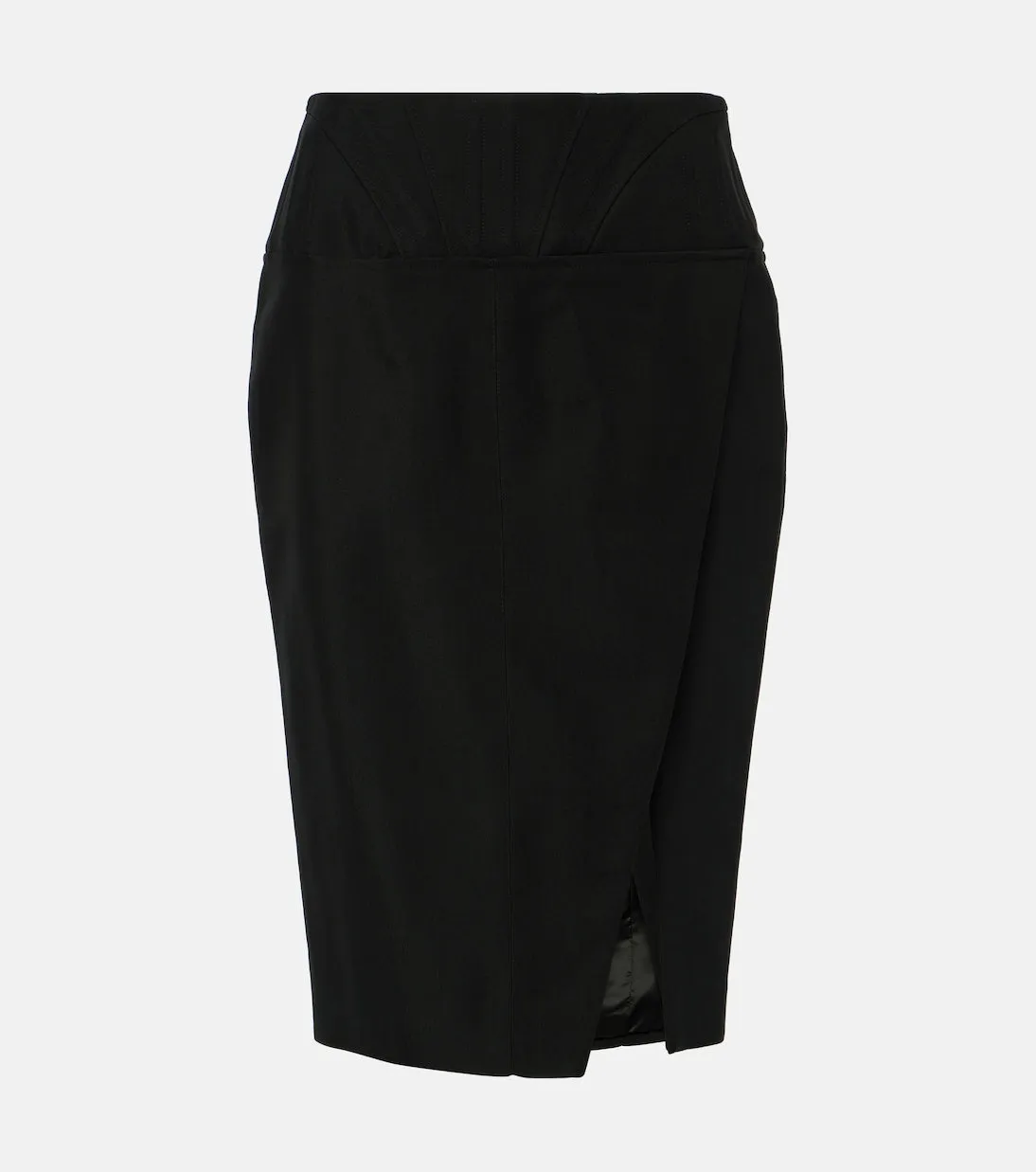 Mugler High Waist Pencil Skirt, Black