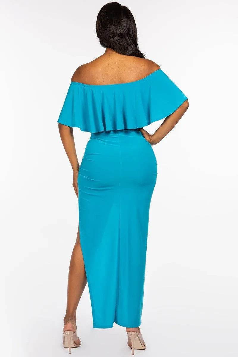 OFF SHOULDER TWO PIECE MAXI SET