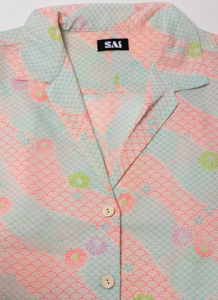 Pastel Wagara Crop Shirt