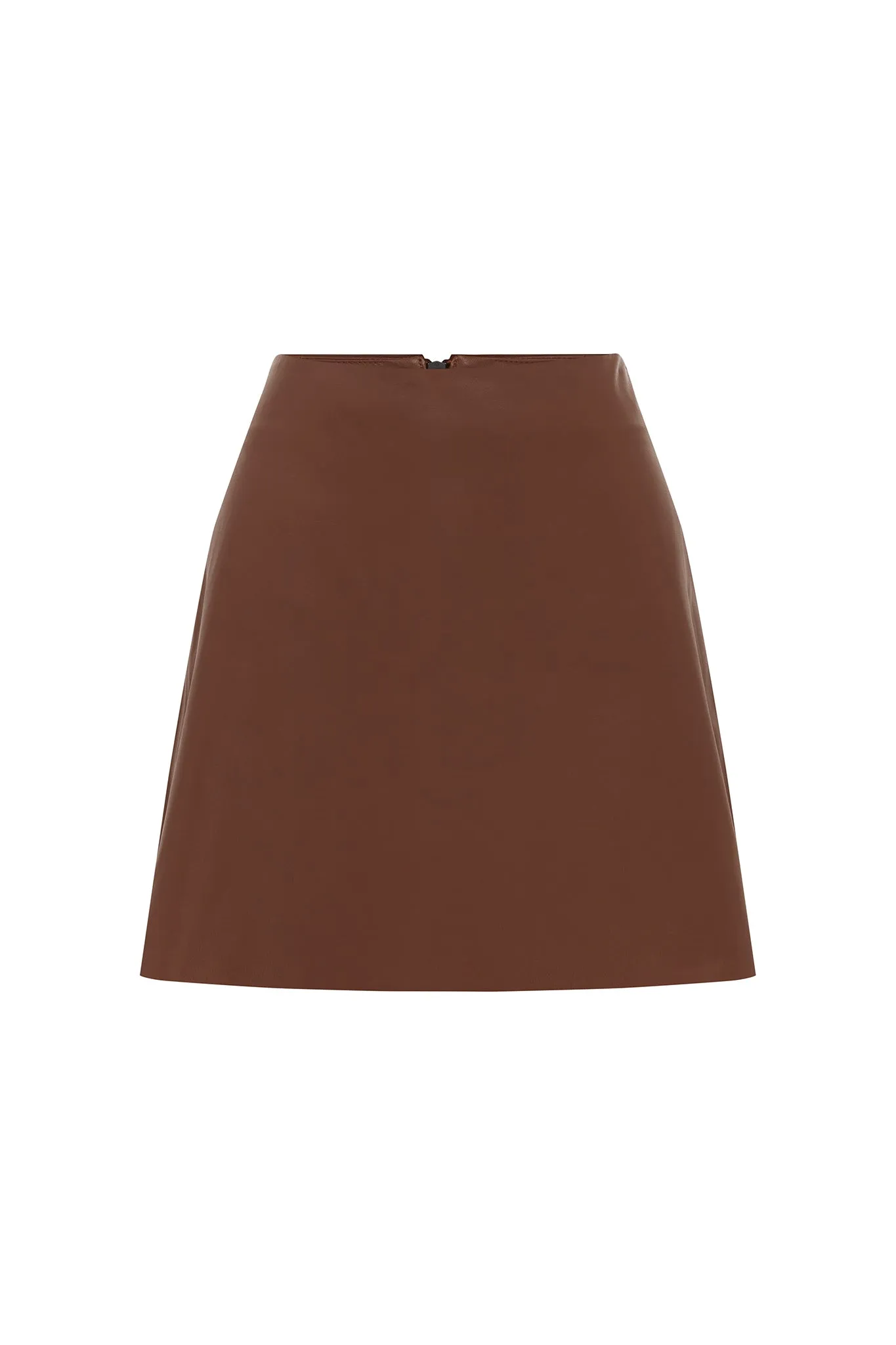 Rockefeller A-line Leather Skirt Sierra Leather