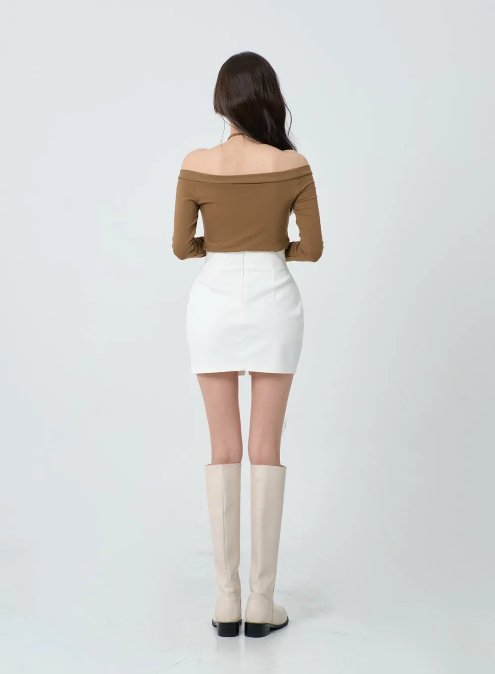 Simple High Waist Pencil Mini Skirt IO19