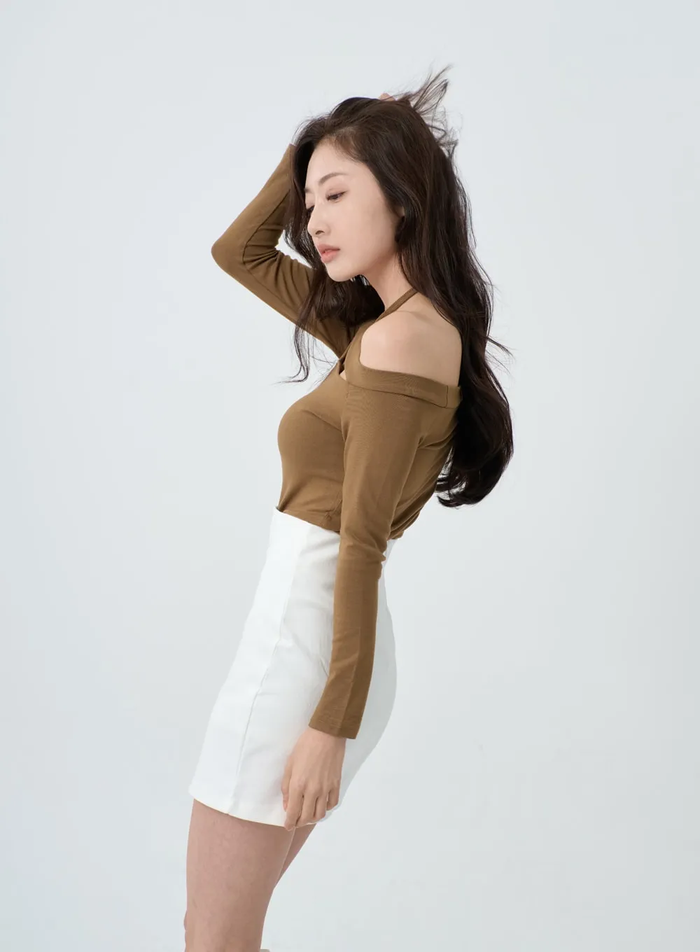 Simple High Waist Pencil Mini Skirt IO19